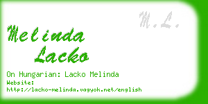 melinda lacko business card